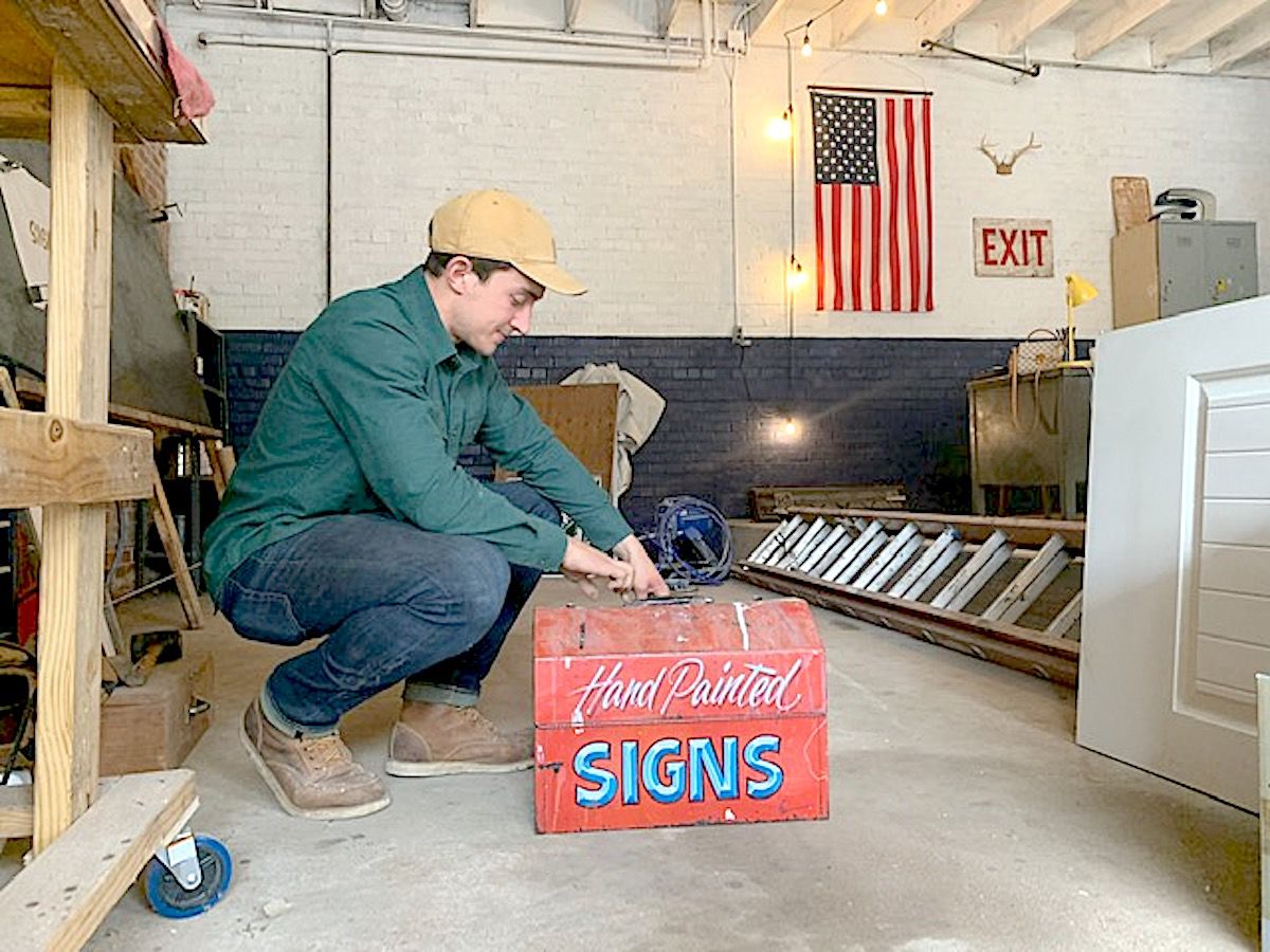 River Prince with his toolbox, ready to go to work. (Photo by Tori Ellis).jpg